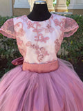 Rose Gold flower girl dress